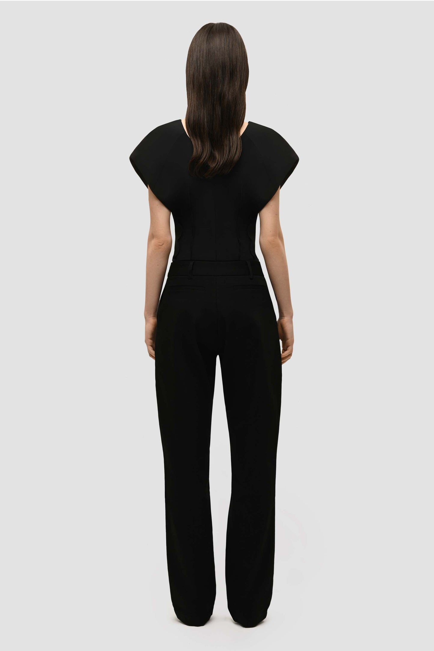 Mid-rise Tailored Pants - Black