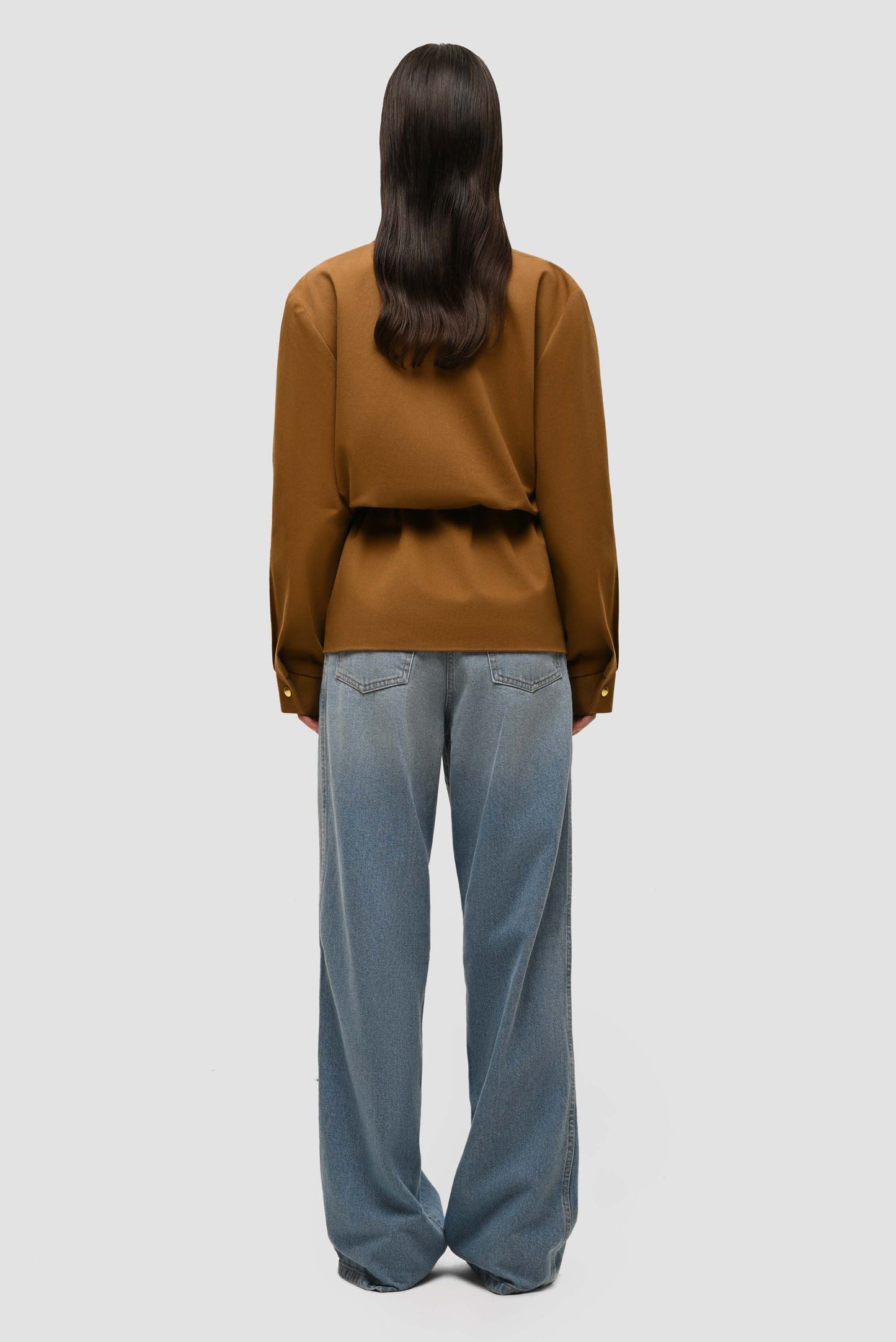 Barn Jacket With Drawstring - Camel