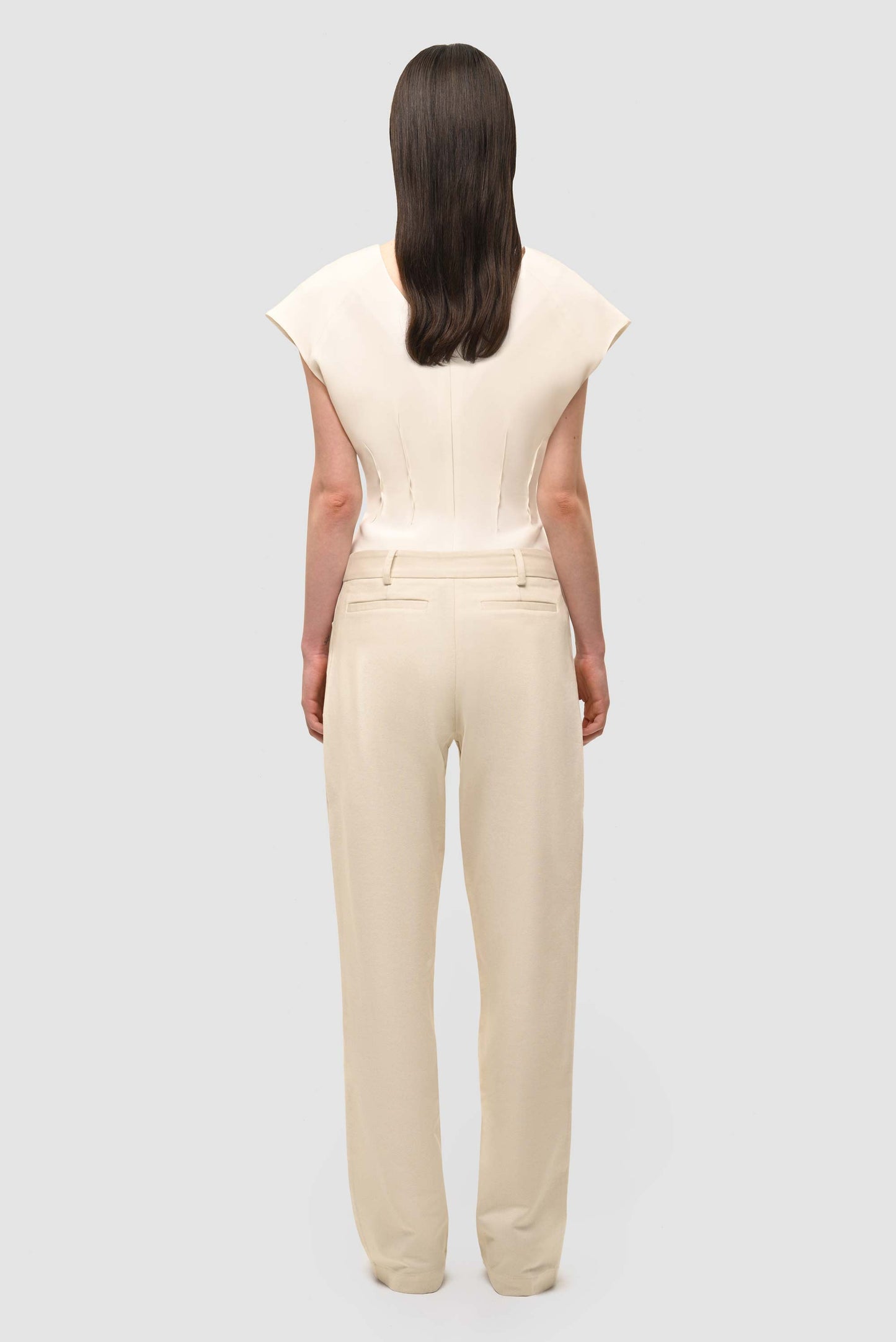 Mid-rise Tailored Pants - Ivory