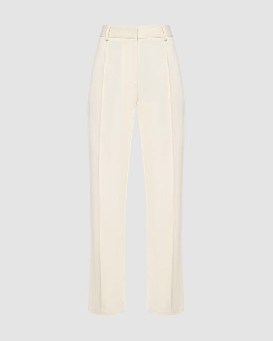 Mid-rise Tailored Pants - Ivory