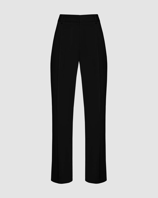 Mid-rise Tailored Pants - Black