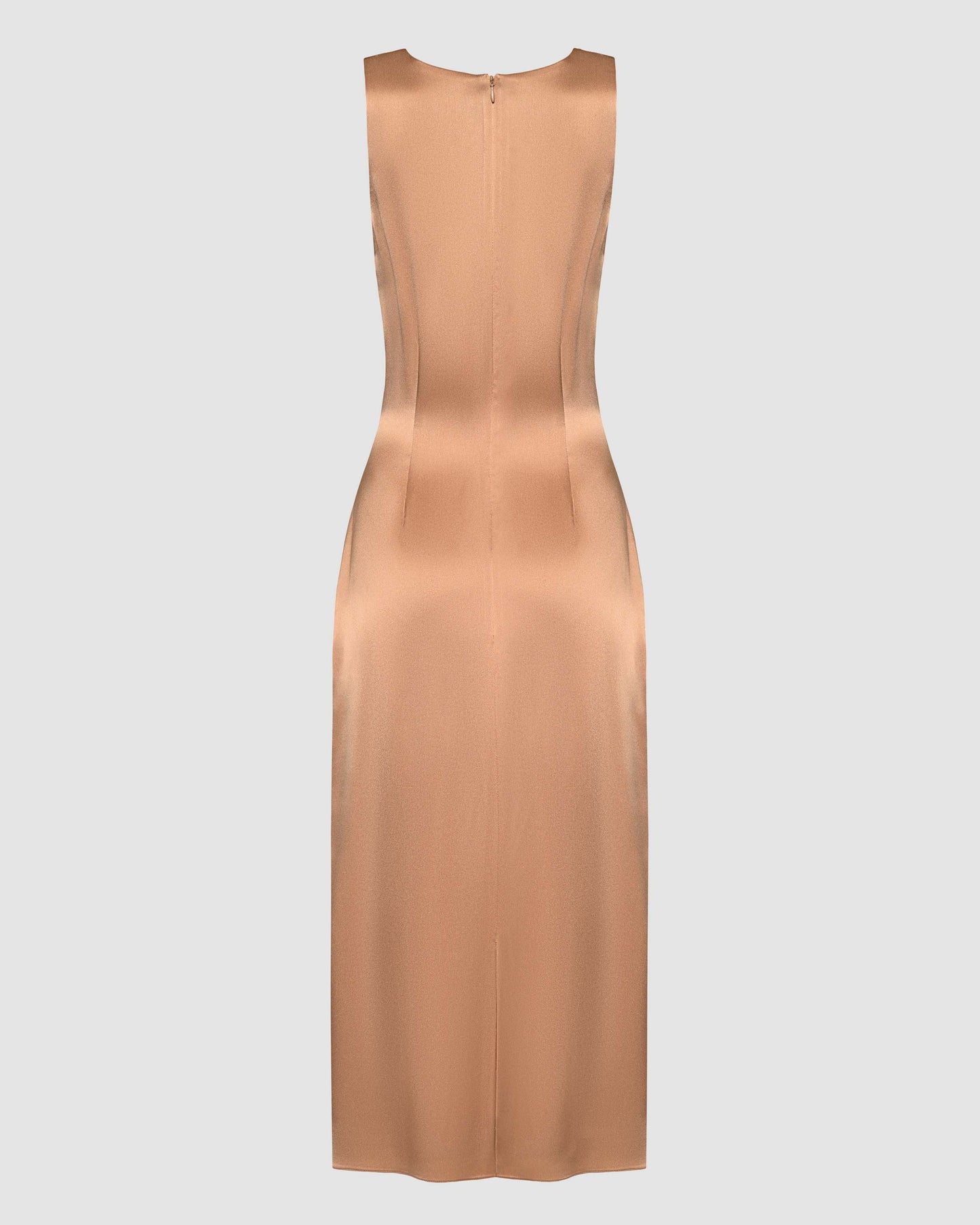 Cowl Neck Sleevless Dress - Honey
