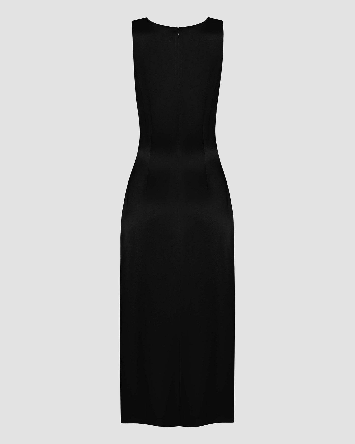 Cowl Neck Sleevless Dress - Black