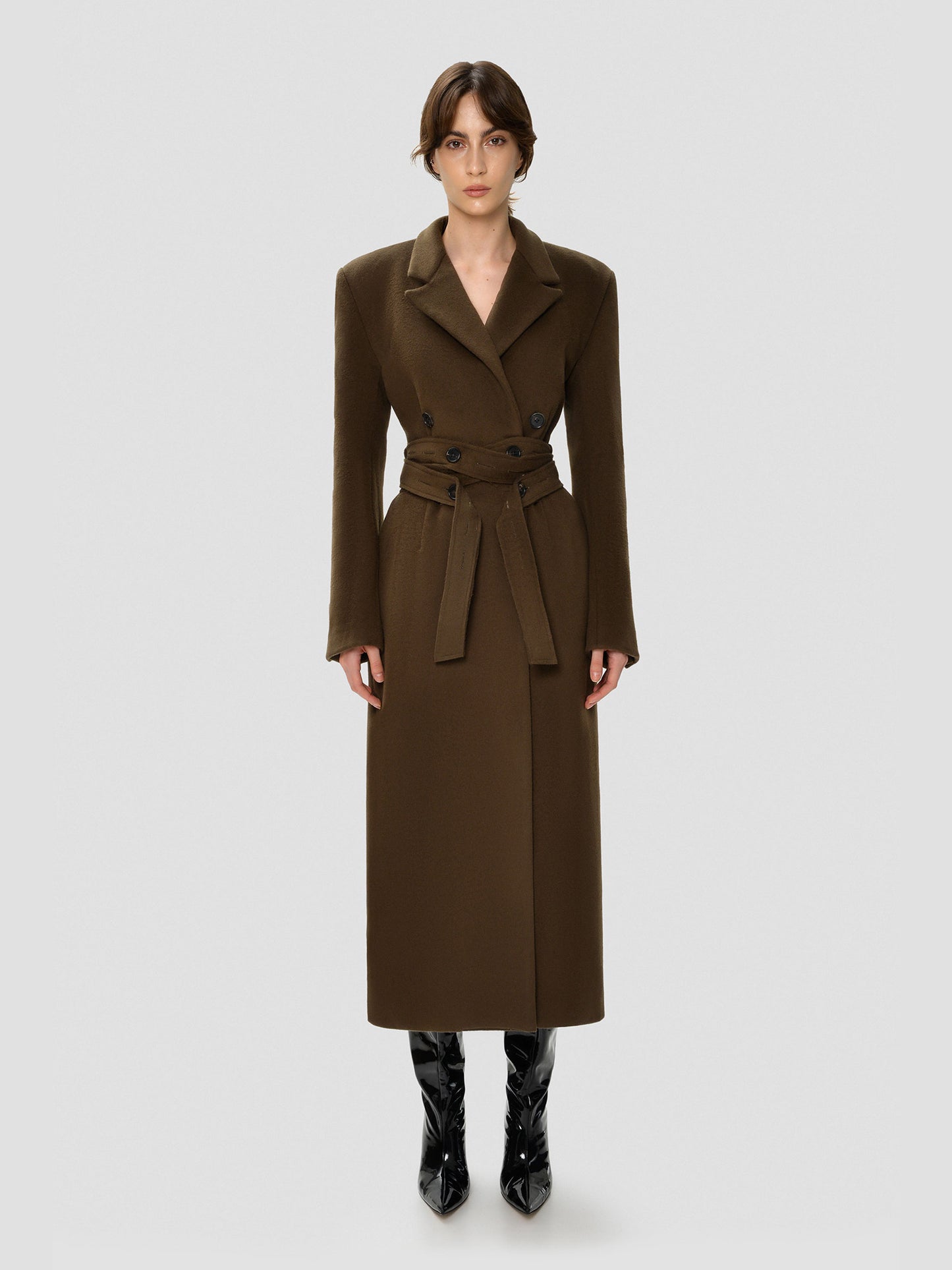 Brown Belted Coat
