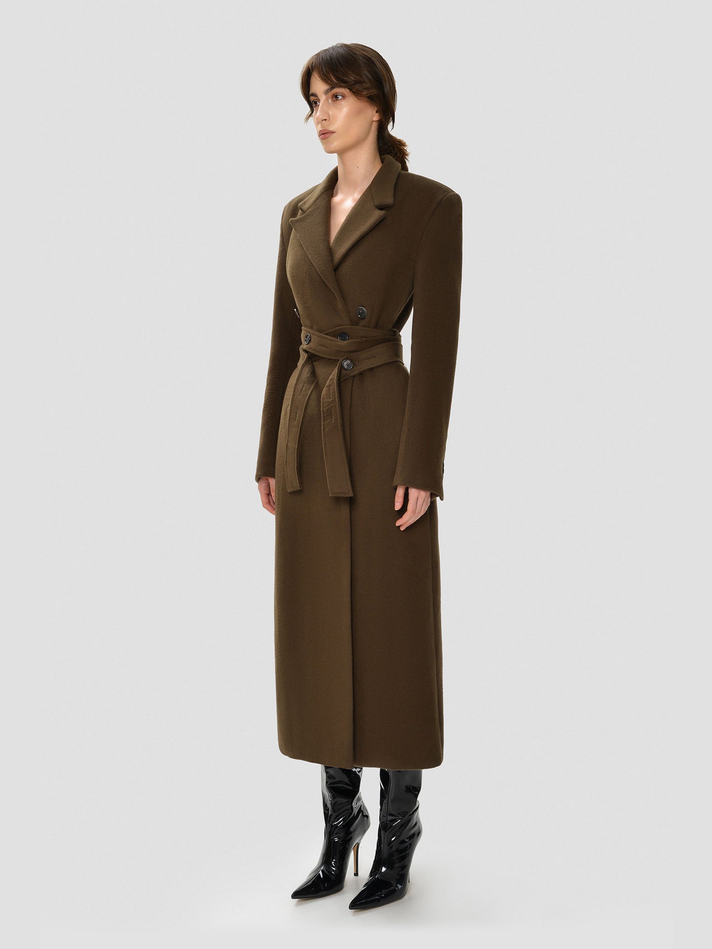 Brown Belted Coat