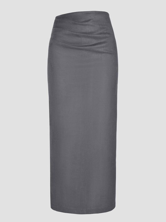 Grey Draped Skirt