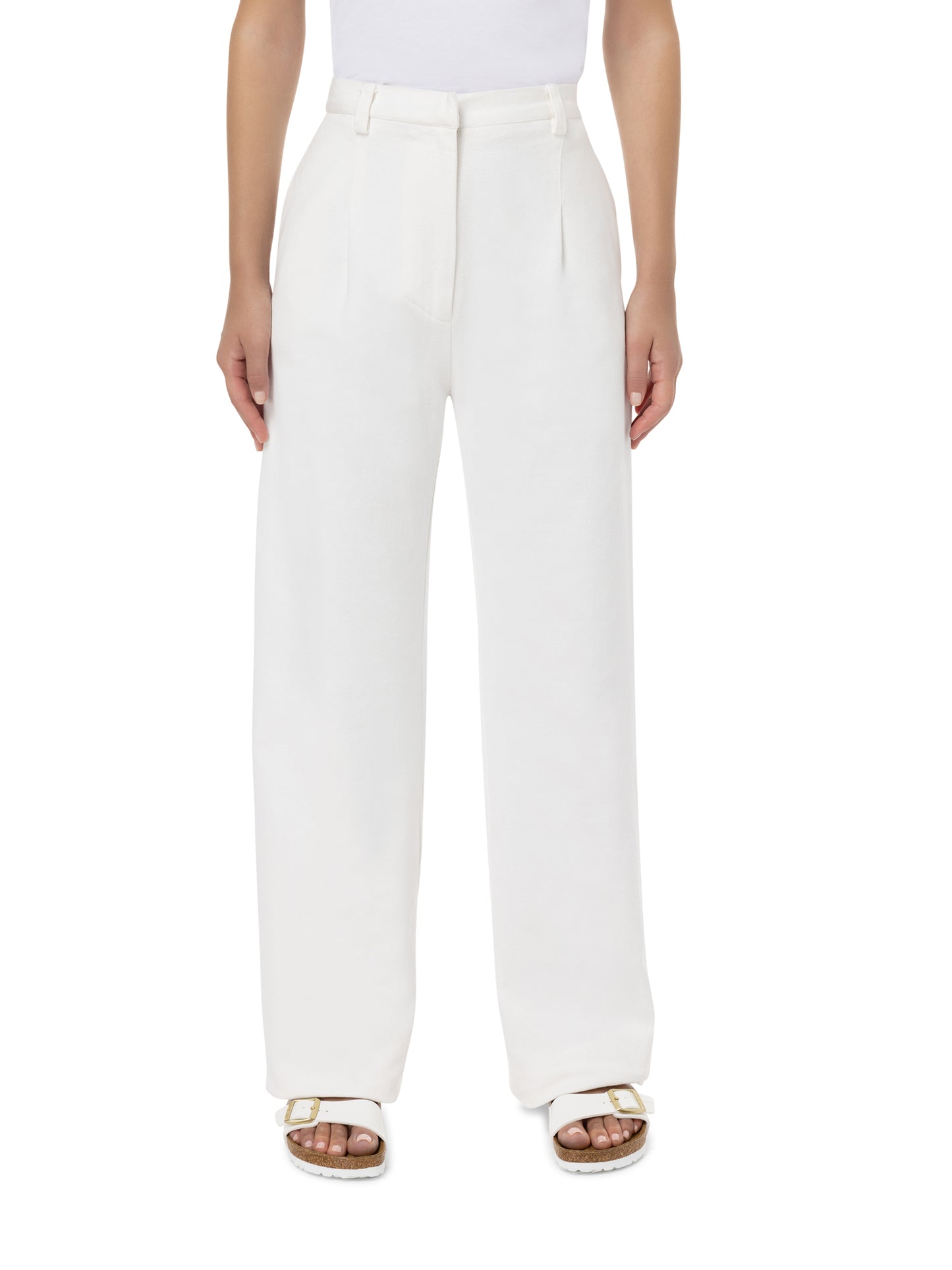 White pleated trouser