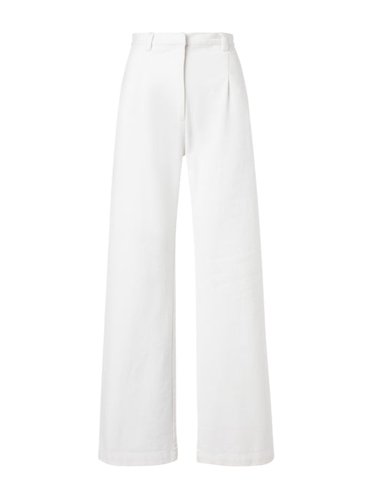 White pleated trouser