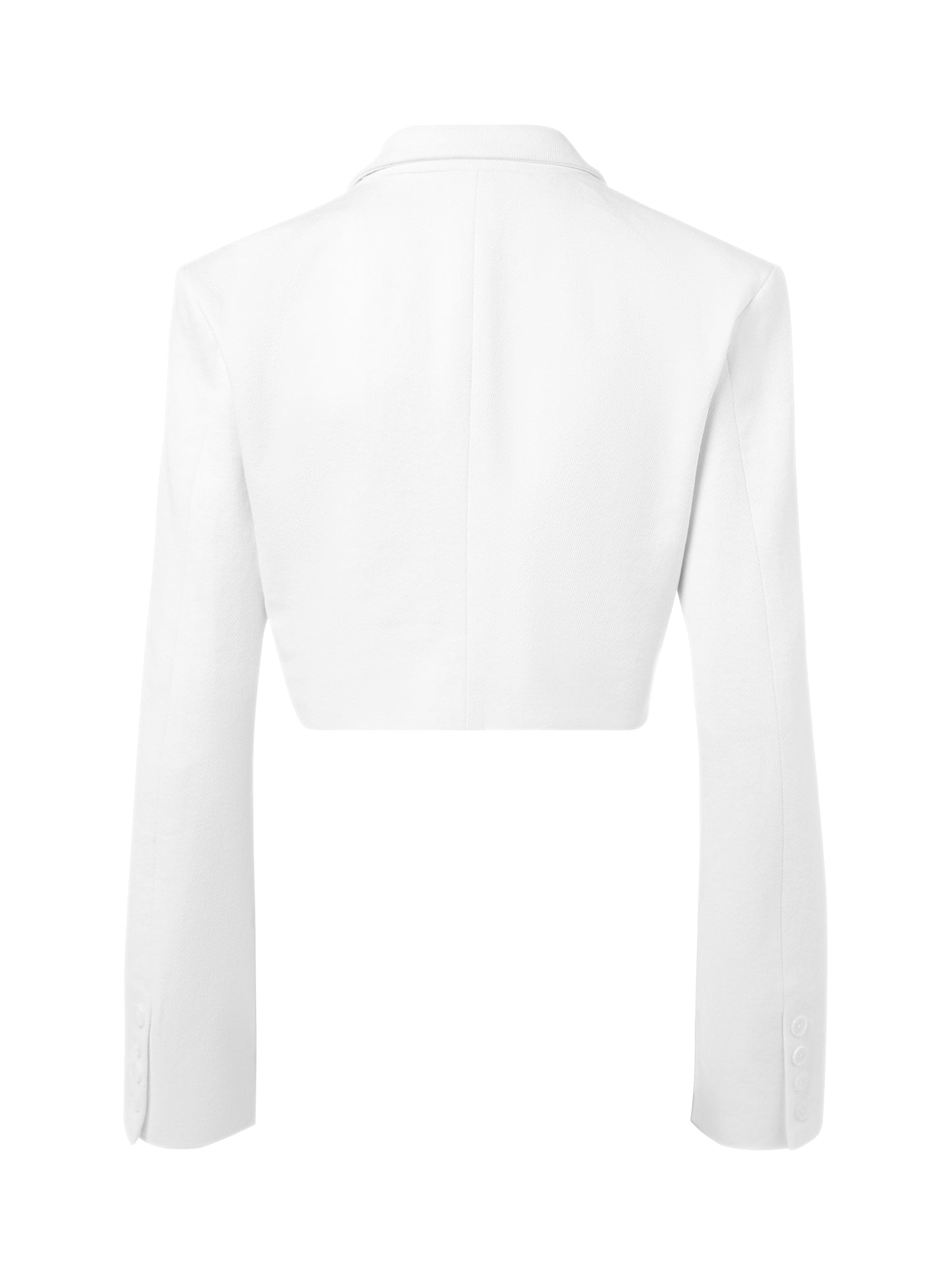 White cropped blazer