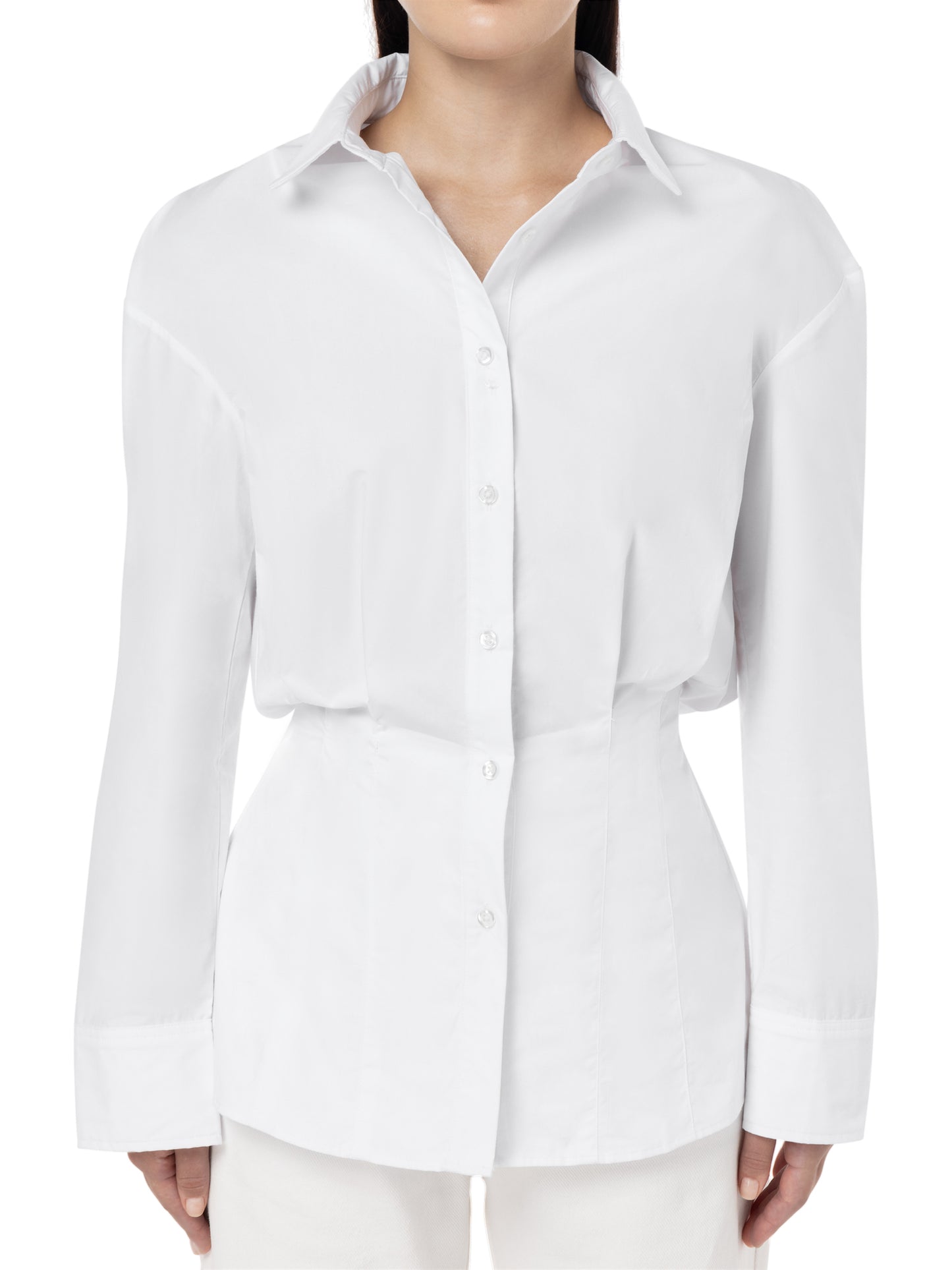 White constructed shirt