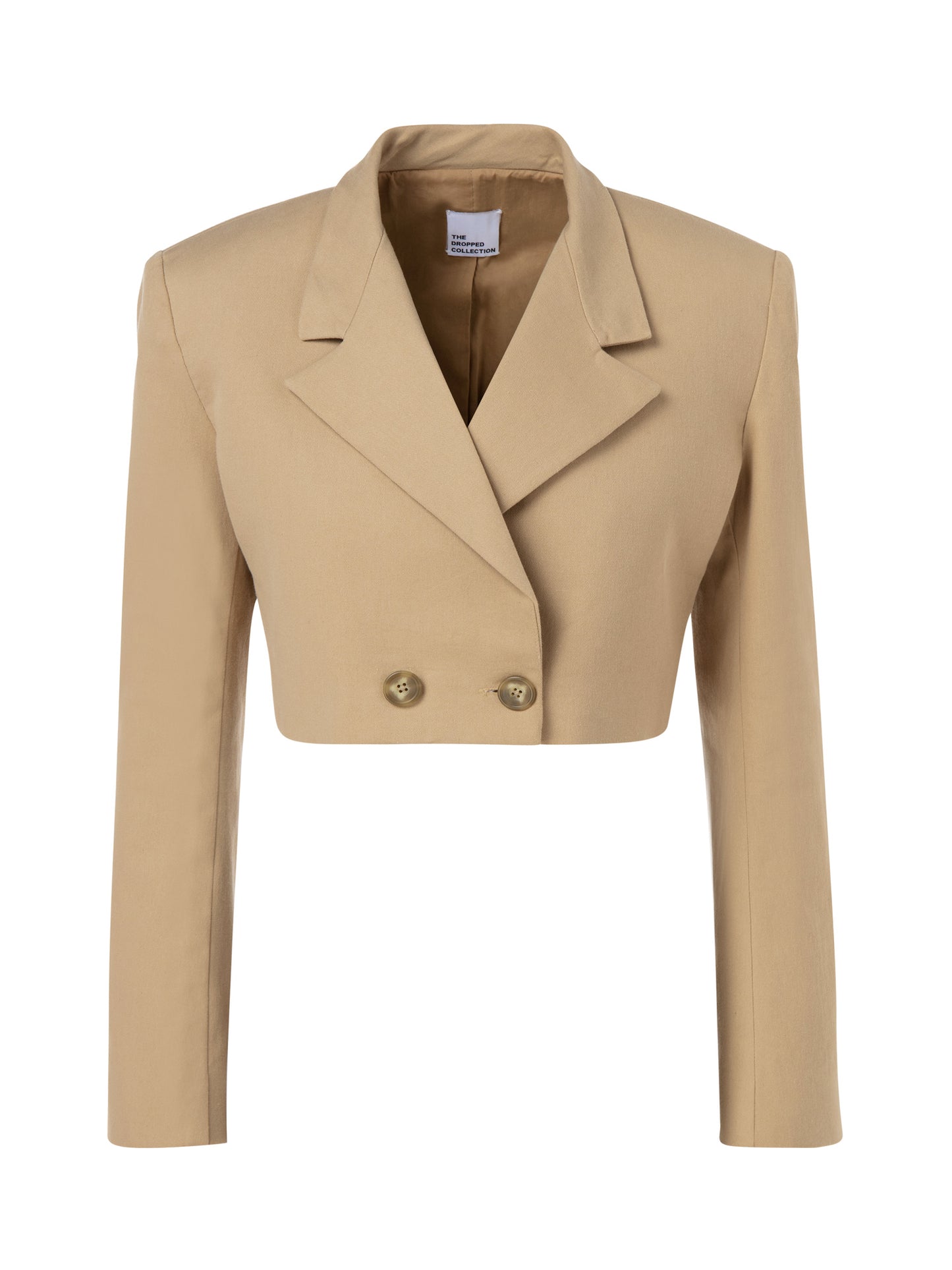 Beige cropped blazer