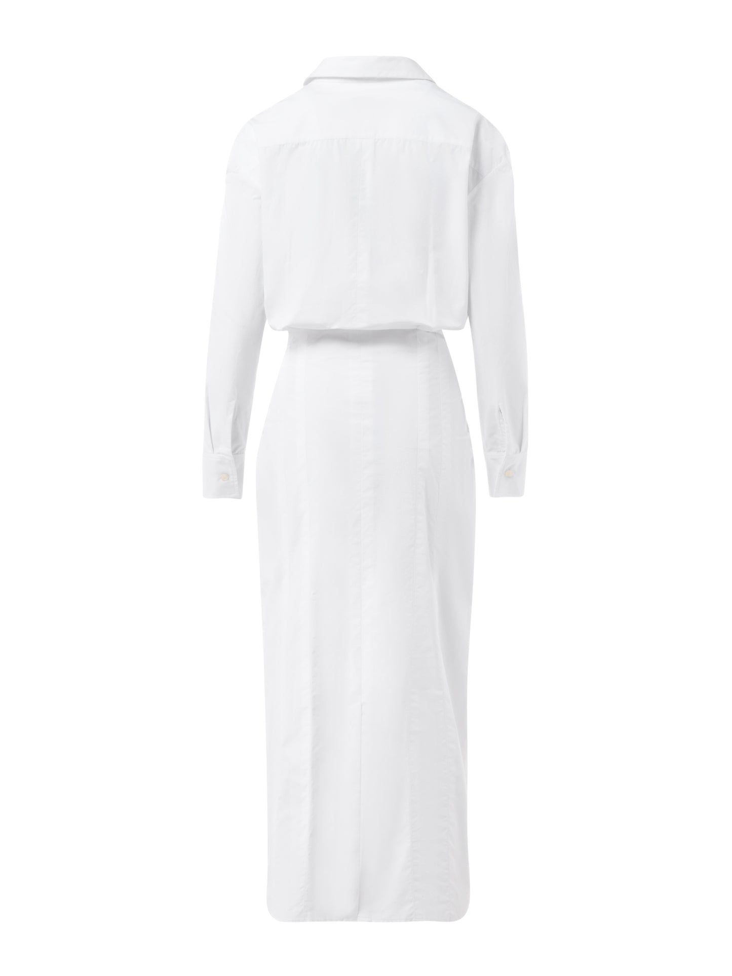 White constructed shirt dress
