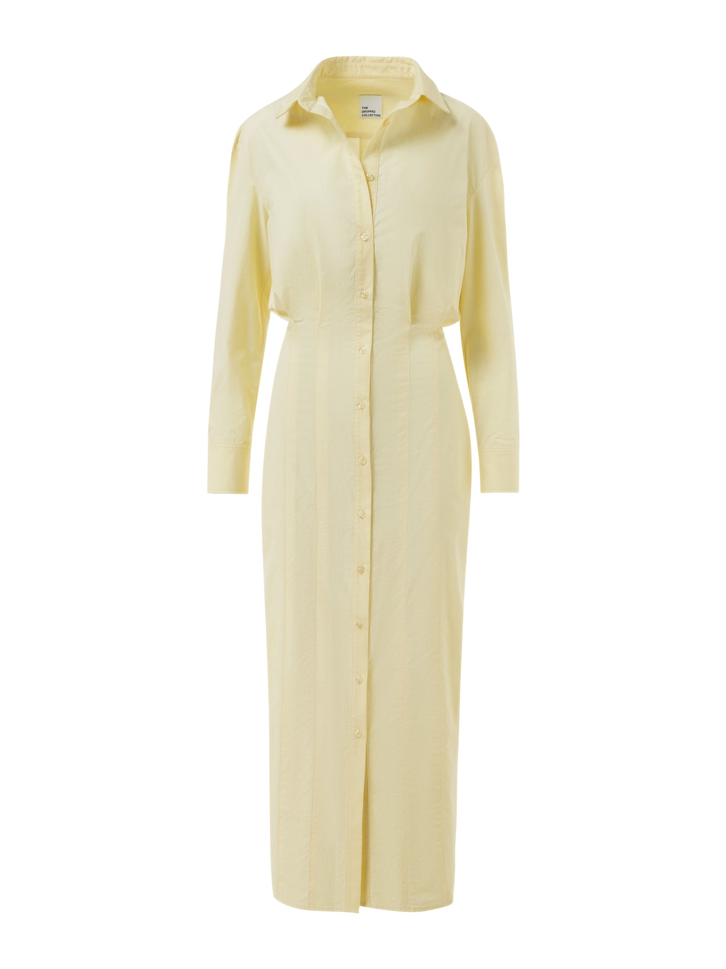 Yellow constructed shirt dress