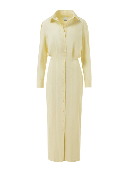 Yellow constructed shirt dress