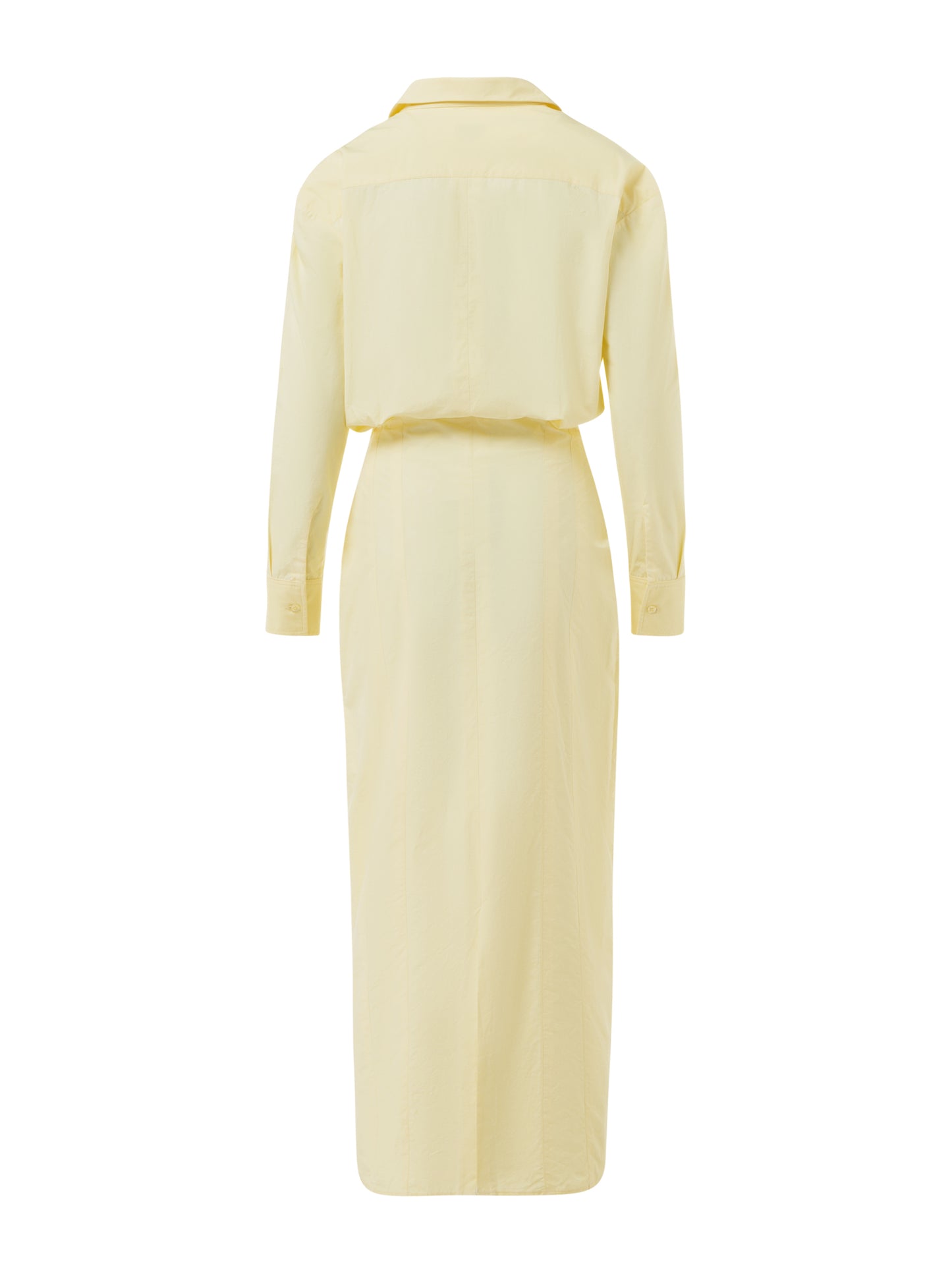 Yellow constructed shirt dress