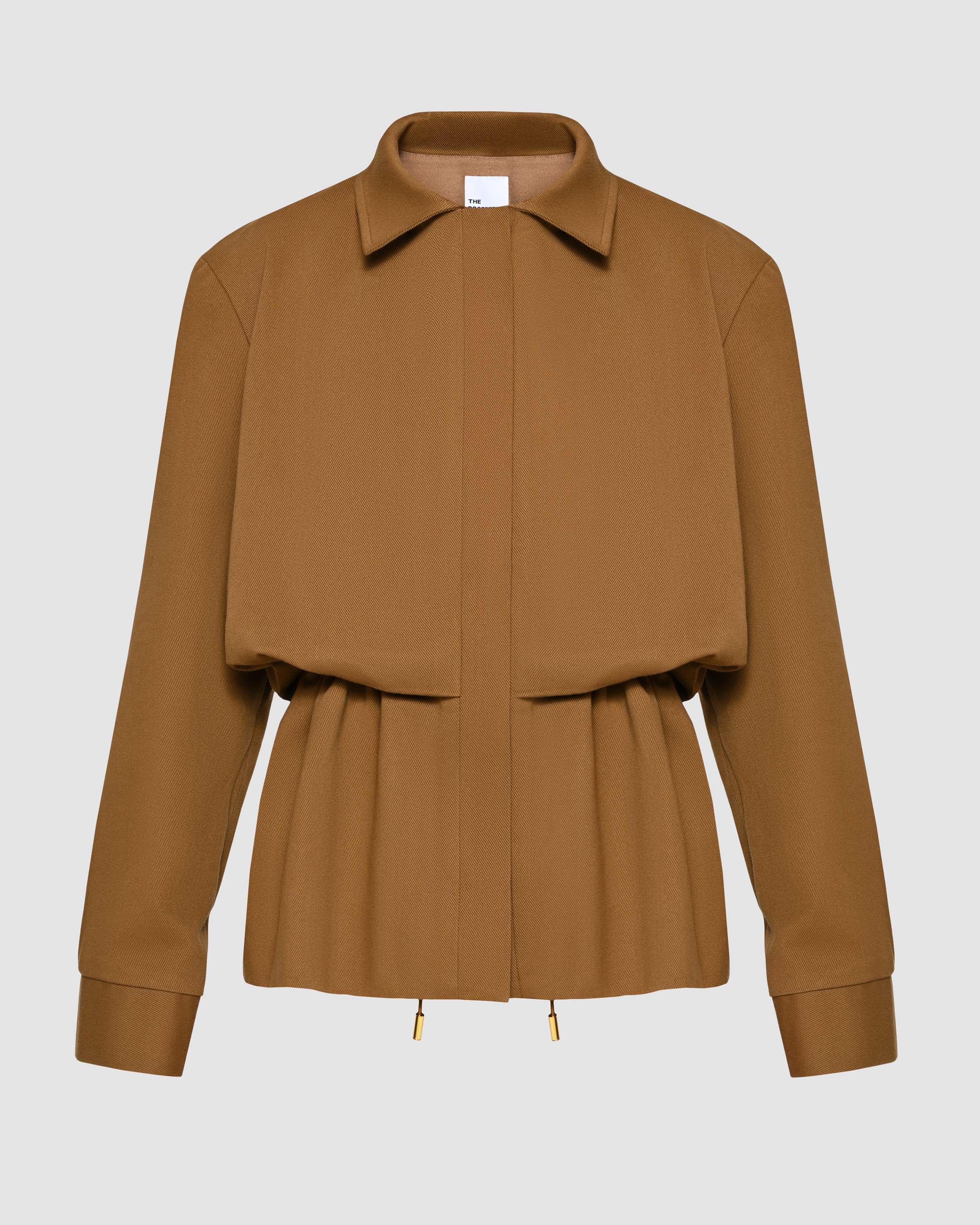 Barn Jacket With Drawstring - Camel