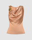 Cowl Neck Sleevless Top - Honey
