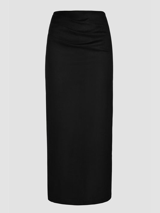 Black Draped Skirt