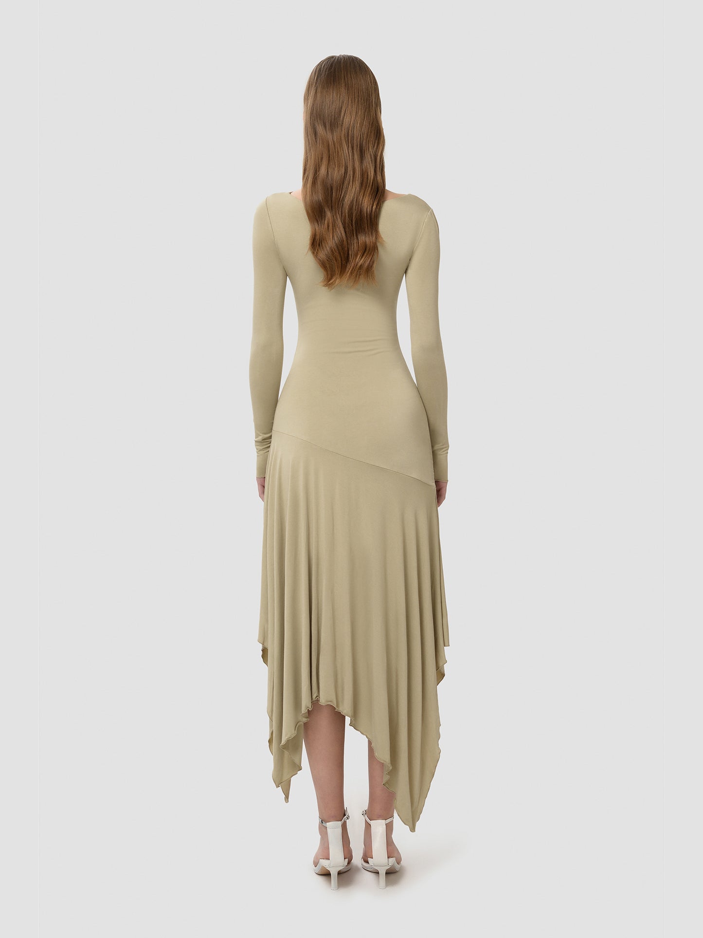 Sage Draped Dress