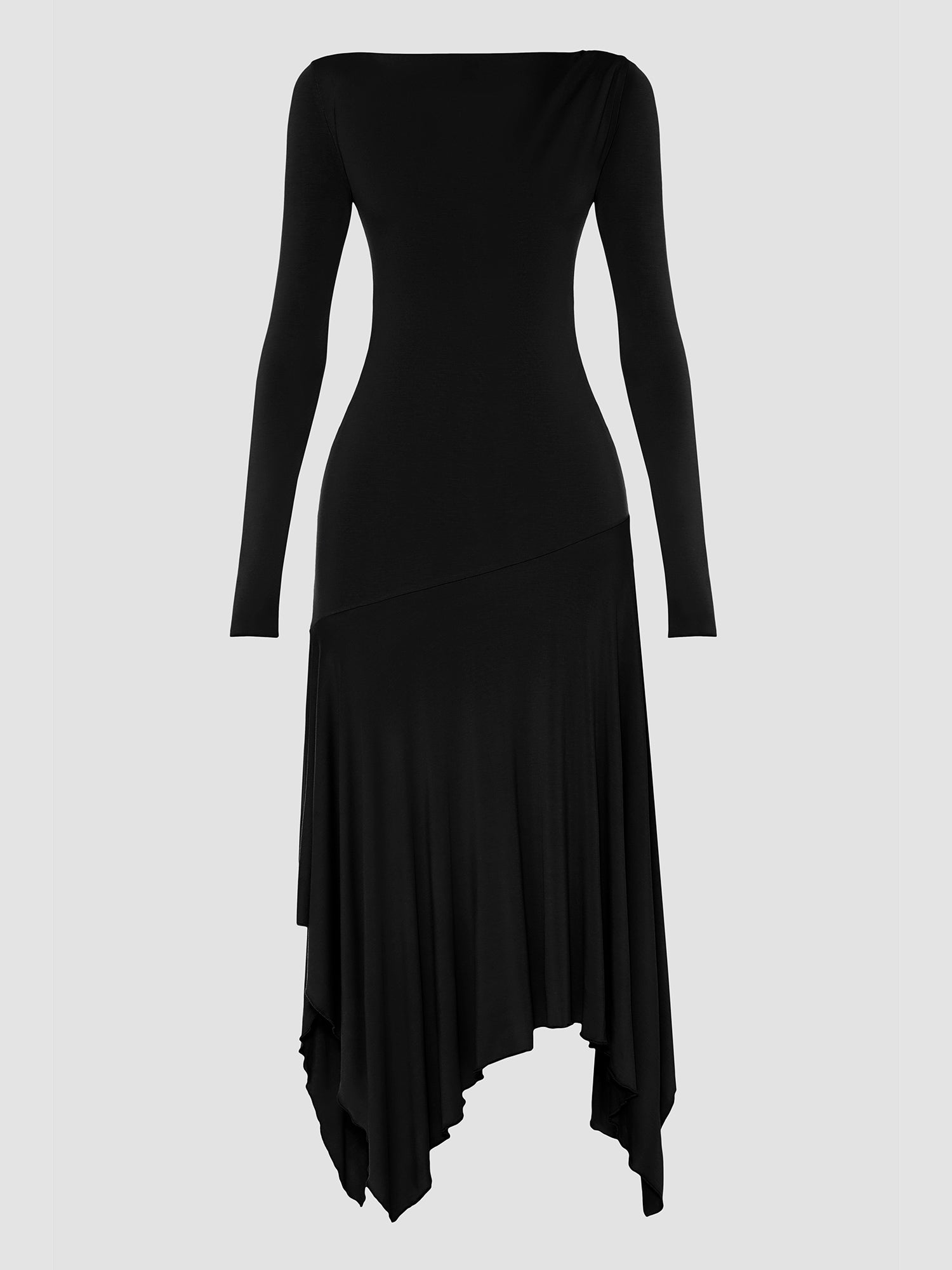 Black Draped Dress