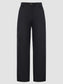 Black Denim Wide Leg Pants