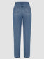 Washed Denim Tapered Pants